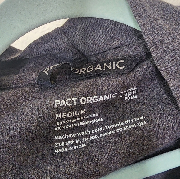 Pact Gray Staycation Organic Cotton Sustainable Short Knit Robe M - Picture 4 of 4